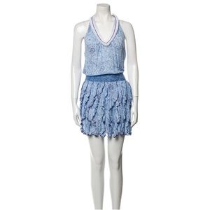 Poupette St. Barth blue mini ruffle dress!